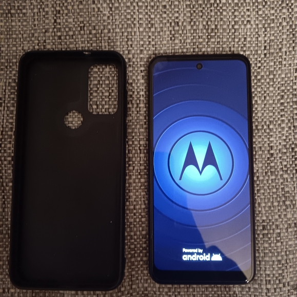 Moto g play 2023 phone with case